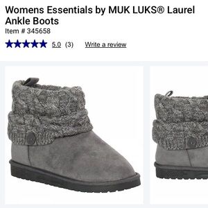 Muk Luks Women's Essentials Laurel Gray Ankle Boots